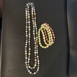 Honora Pearl Necklace and bracelet set